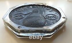 Vintage 20s TUNGSRAM Budapest advertising glass store counter change tray