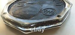 Vintage 20s TUNGSRAM Budapest advertising glass store counter change tray