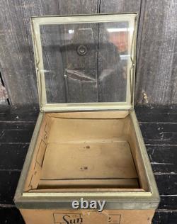 Vintage 3 Lb Sunshine Biscuits Loose-Wiles Co Glass Top Counter Store Display