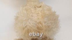 Vintage 50s MCM poodle store display FAO Schwarz mohair glass eyes 24 tall