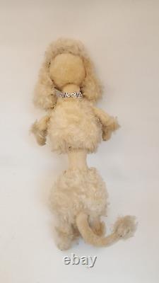 Vintage 50s MCM poodle store display FAO Schwarz mohair glass eyes 24 tall