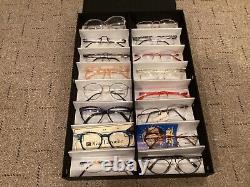 Vintage 80s 90s Eyeglass Frames and display case Sting-Woodstock 1969 plus more