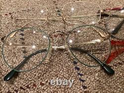 Vintage 80s 90s Eyeglass Frames and display case Sting-Woodstock 1969 plus more