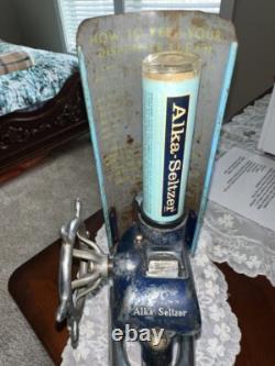 Vintage ALKA SELTZER PHARMACY SODA FOUNTAIN GRINDER DISPENSER MACHINE