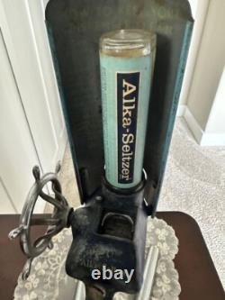 Vintage ALKA SELTZER PHARMACY SODA FOUNTAIN GRINDER DISPENSER MACHINE