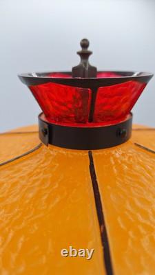 Vintage ARROW COLLARS AND SHIRTS Faux Stained Glass Adjustable Advertising Lamp