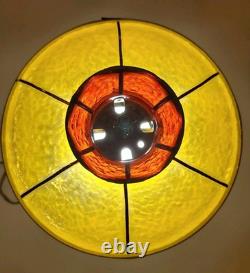Vintage ARROW COLLARS AND SHIRTS Faux Stained Glass Adjustable Advertising Lamp