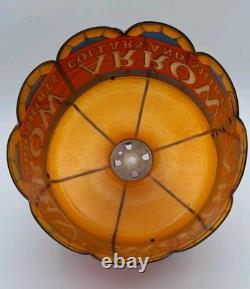 Vintage ARROW COLLARS AND SHIRTS Faux Stained Glass Adjustable Advertising Lamp
