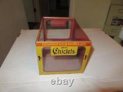 Vintage Adams Chiclets Gum Penny Tin & Glass General Store Counter Display Box