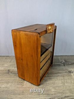 Vintage Advertising La Cross ManicureTools Display Cabinet with Glass Front