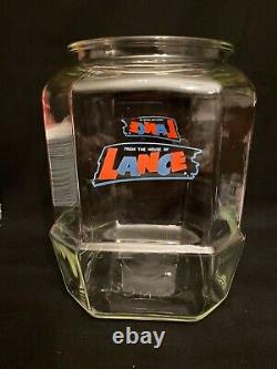 Vintage Advertising Lance Glass Cracker Jar General Store Counter Display