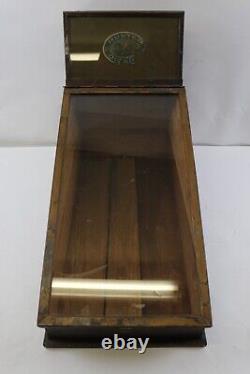 Vintage/Antique Cigar Dispenser, Hunter Cigars 5 Cents, Large With Glass, Awesome