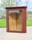 Vintage Antique Display Case Wood Glass Cabinet Mannequin Showcase Counter Red