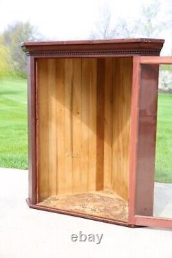 Vintage Antique Display Case Wood Glass Cabinet Mannequin Showcase Counter Red