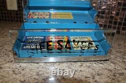 Vintage Art Deco 1940's Life Savers Candy Metal/Glass Store Counter Display Sign