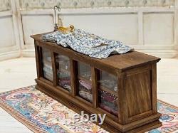 Vintage Artisan Miniature Dollhouse Dressed Sewing Store Cabinet Display Counter