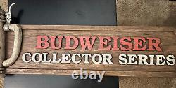 Vintage BUDWEISER Stein COLLECTOR SERIES Store Display Beer Sign 36 x 22 x 7