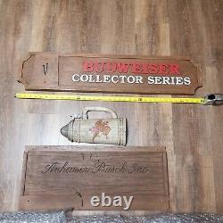 Vintage BUDWEISER Stein COLLECTOR SERIES Store Display Beer Sign 36 x 22 x 7