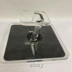 Vintage Black Clear Lucite Countertop Pedestal Display Cake Stand