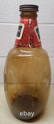 Vintage Black Label Beer 18 Tall Glass Store Display Advertising Bottle Mancave