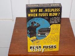 Vintage Buss Glass Fuses Metal Counter Display