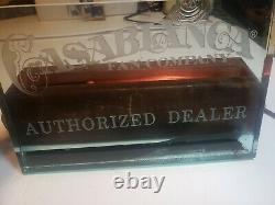 Vintage Casablanca Fan Company Authorized Dealer Glass Light Up Desk Sign No 900