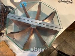 Vintage Charms Candy Squares Glass Metal Spinning Container with Coupon