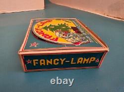 Vintage Christmas Figural Light Bulbs Fancy Lamp Store Display Box C6 Milk Glass
