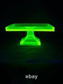 Vintage Clark's Teaberry Gum Vaseline/Uranium Glass Display Tray