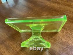 Vintage Clark's Teaberry Gum Vaseline / Uranium Glass Display Tray