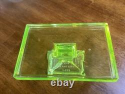 Vintage Clark's Teaberry Gum Vaseline / Uranium Glass Display Tray