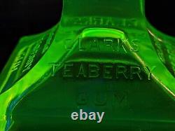 Vintage Clark's Teaberry Gum Vaseline/Uranium Glass Display Tray