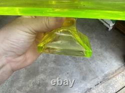 Vintage Clark's Teaberry Gum Vaseline/Uranium Glass Display Tray