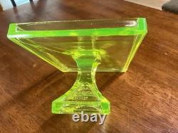 Vintage Clark's Teaberry Gum Vaseline / Uranium Glass Display Tray