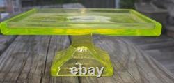 Vintage Clark's Teaberry Gum Vaseline / Uranium Glass Display Tray