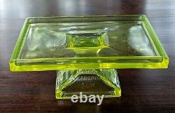 Vintage Clark's Teaberry Gum Vaseline/Uranium Glass Display Tray