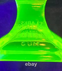 Vintage Clark's Teaberry Gum Vaseline / Uranium Glass Display Tray