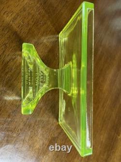 Vintage Clark's Teaberry Gum Vaseline / Uranium Glass Display Tray