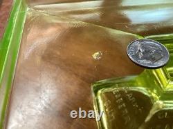 Vintage Clark's Teaberry Gum Vaseline / Uranium Glass Display Tray