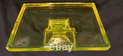 Vintage Clark's Teaberry Gum Vaseline / Uranium Glass Display Tray