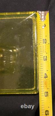 Vintage Clark's Teaberry Gum Vaseline / Uranium Glass Display Tray