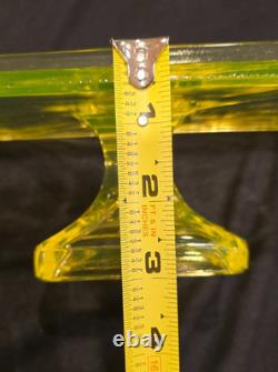 Vintage Clark's Teaberry Gum Vaseline / Uranium Glass Display Tray