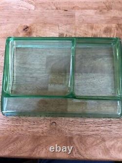 Vintage Clarks Teaberry Gum Uranium Glass Tray