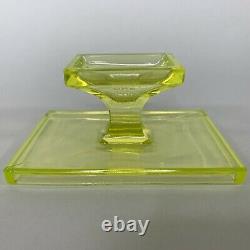 Vintage Clarks Teaberry Gum Uranium Vaseline Glass Store Display Stand