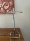 Vintage Clear Lucite Rotating Table Top Store Display Adjustable Height Chrome