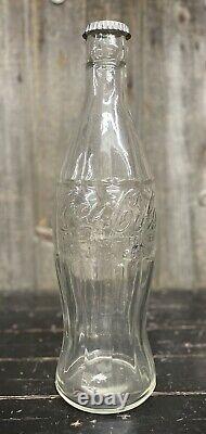 Vintage Coca Cola Advertising Store Display 20 Embossed Glass Bottle With Cap