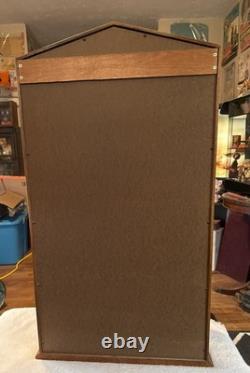 Vintage Collectors Cabinet By Howard Miller Display Case With 4 Glass Shelves