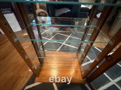 Vintage Collectors Cabinet By Howard Miller Display Case With 4 Glass Shelves