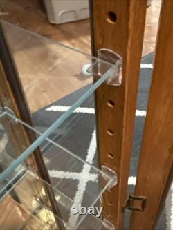 Vintage Collectors Cabinet By Howard Miller Display Case With 4 Glass Shelves