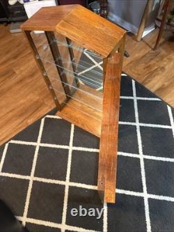 Vintage Collectors Cabinet By Howard Miller Display Case With 4 Glass Shelves